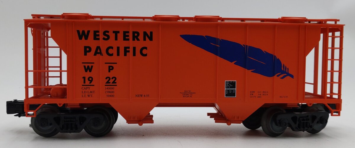 Weaver 1922 O Gauge Western Pacific PS-2 Covered Hopper (3-Rail) EX/Box