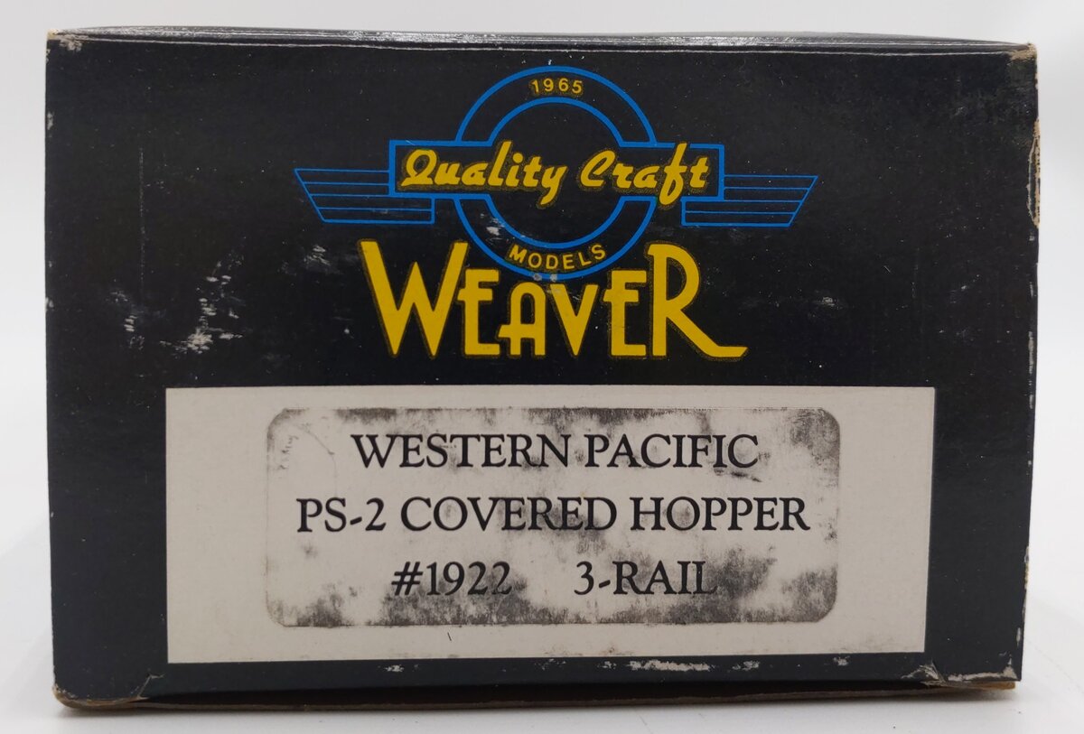 Weaver 1922 O Gauge Western Pacific PS-2 Covered Hopper (3-Rail) EX/Box