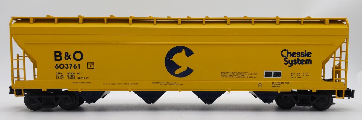 Weaver 2079 O Gauge Chessie System ACF Centerflow Covered Hopper #603761 EX/Box