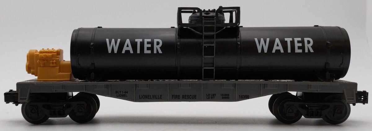 Lionel 6-16390 O Gauge Lionelville Fire Rescue Flatcar w/Water Tank EX/Box