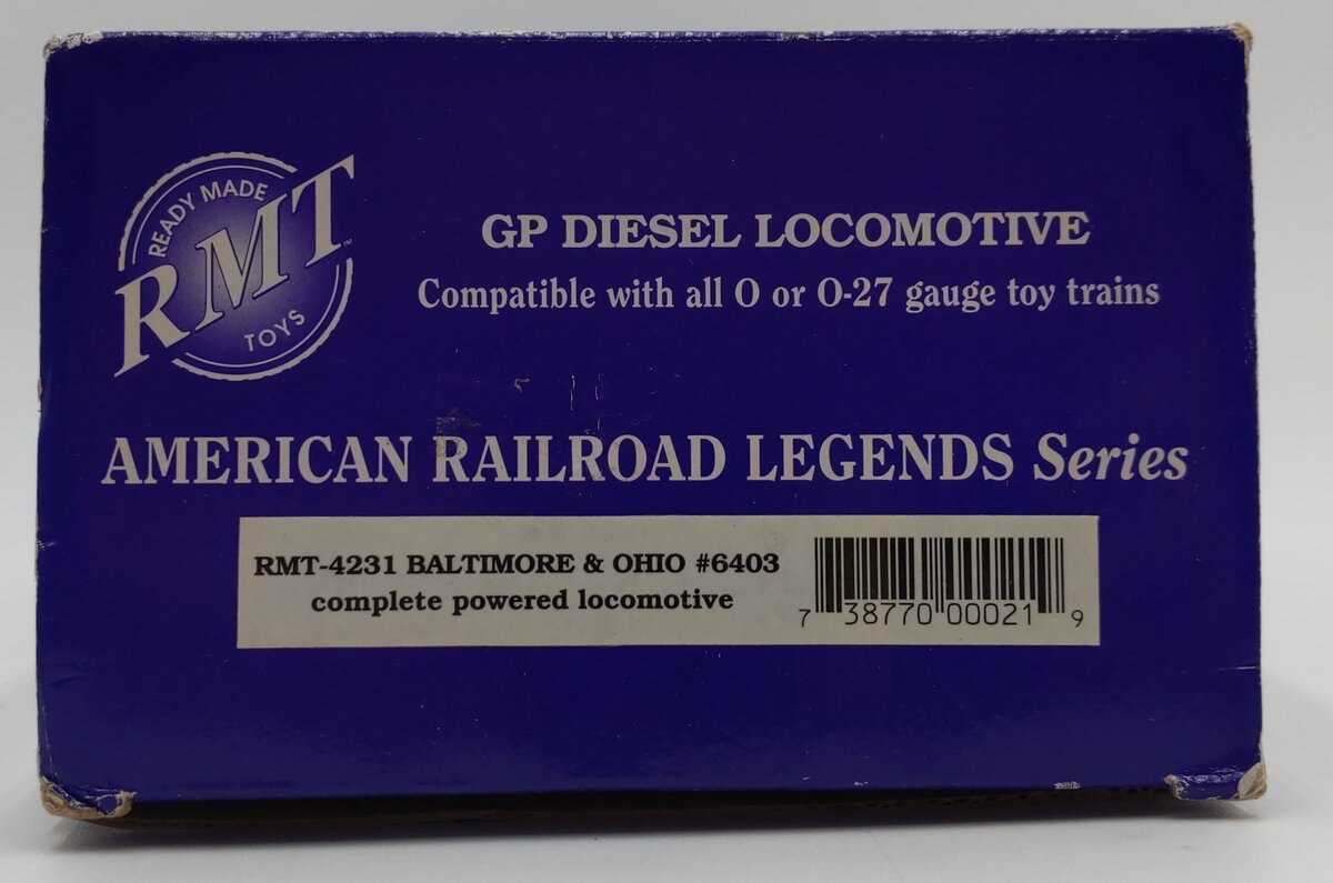 RMT 4231 O Gauge Baltimore & Ohio BEEP Powered Diesel Locomotive #6403 LN/Box