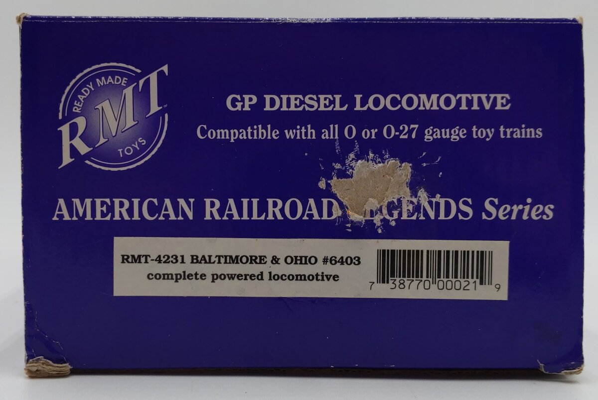 RMT 4231 O Gauge Baltimore & Ohio BEEP Powered Diesel Locomotive #6403 LN/Box