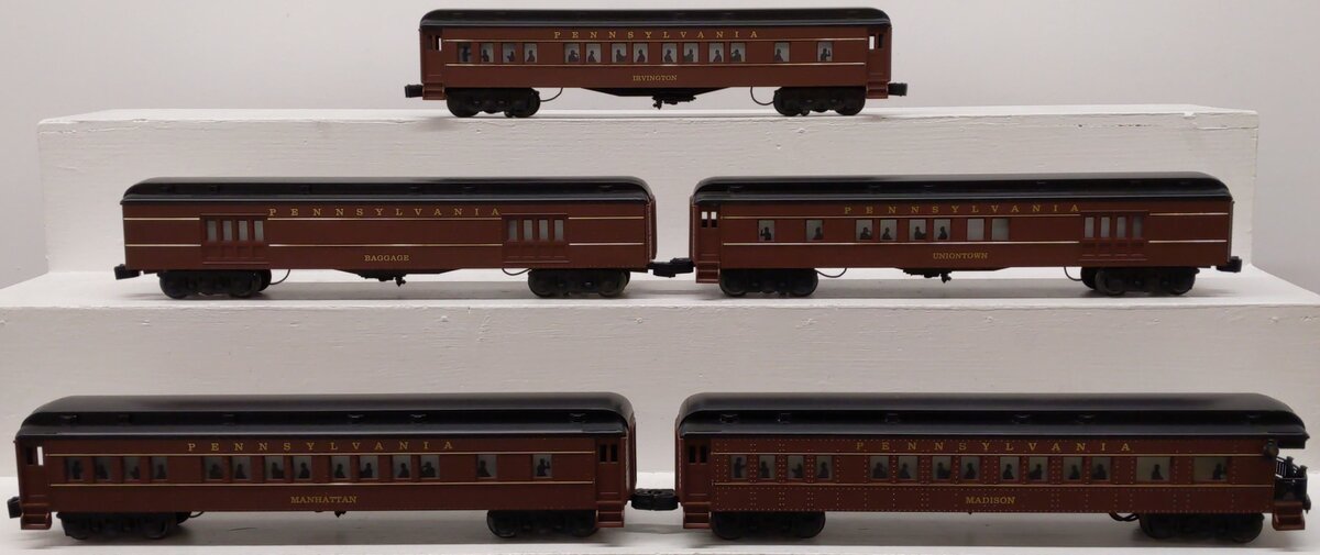 Williams 2502 O Gauge Pennsylvania Tuscan Madison 5-Car Set EX/Box