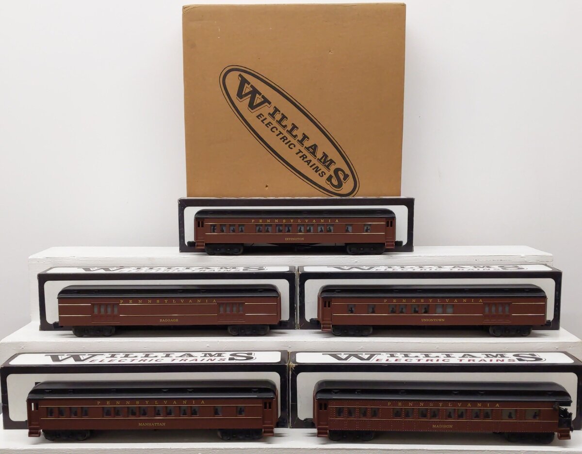 Williams 2502 O Gauge Pennsylvania Tuscan Madison 5-Car Set EX/Box