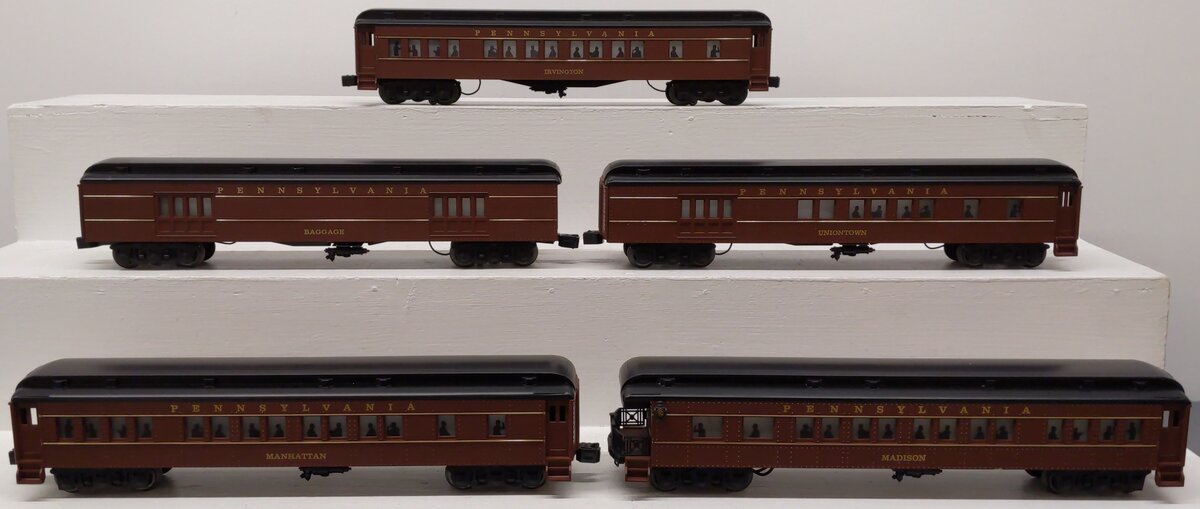 Williams 2502 O Gauge Pennsylvania Tuscan Madison 5-Car Set EX/Box