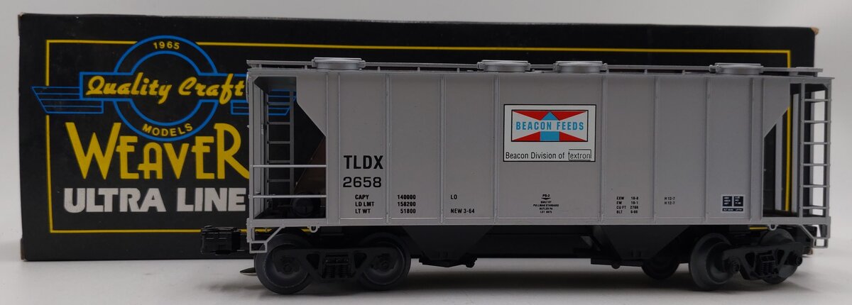 Weaver 2658 O Gauge Beacon Feeds PS2 Covered Hopper (3-Rail) EX/Box
