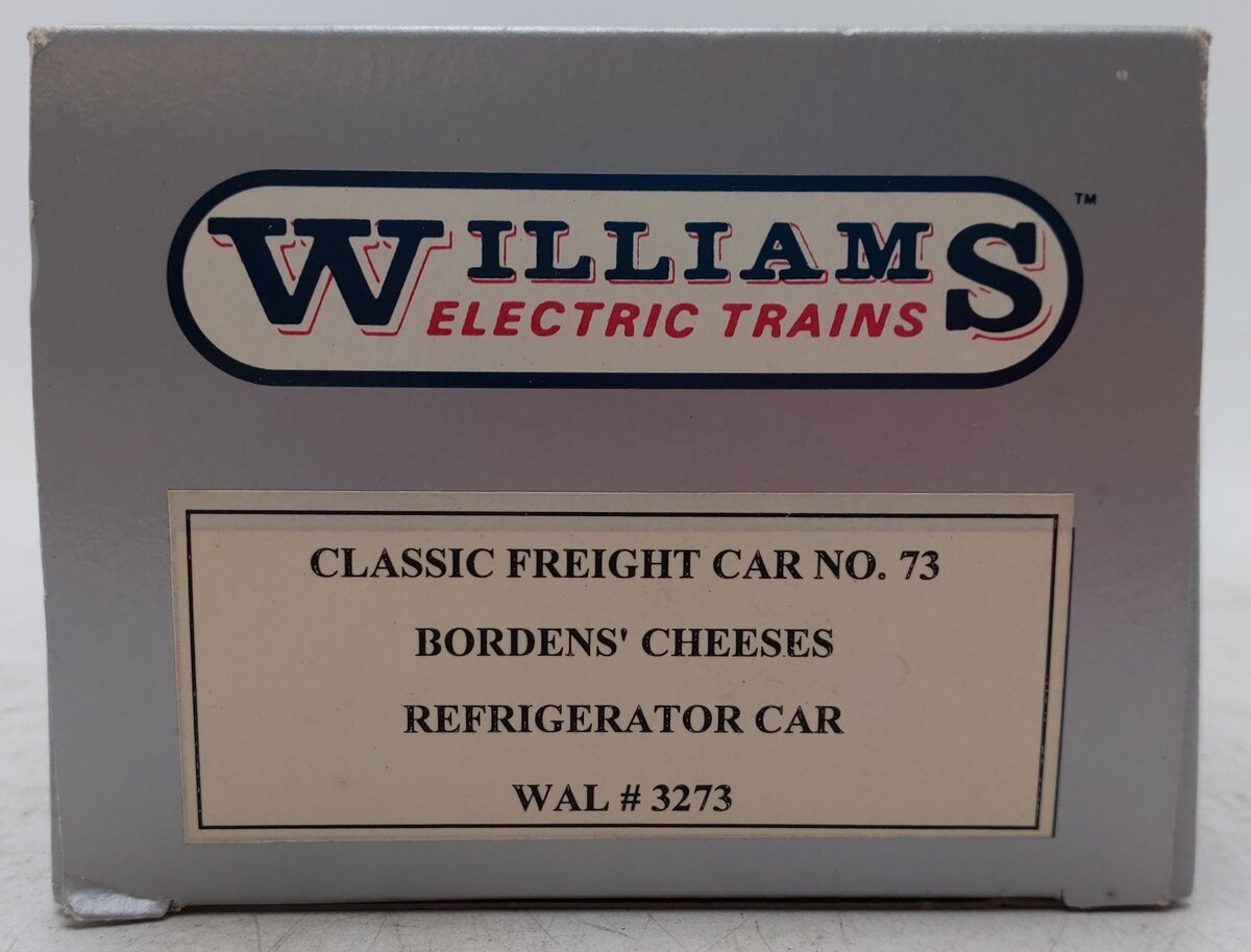 Williams 3273 O Gauge Bordens' Cheeses Refrigerator Car #73 EX/Box