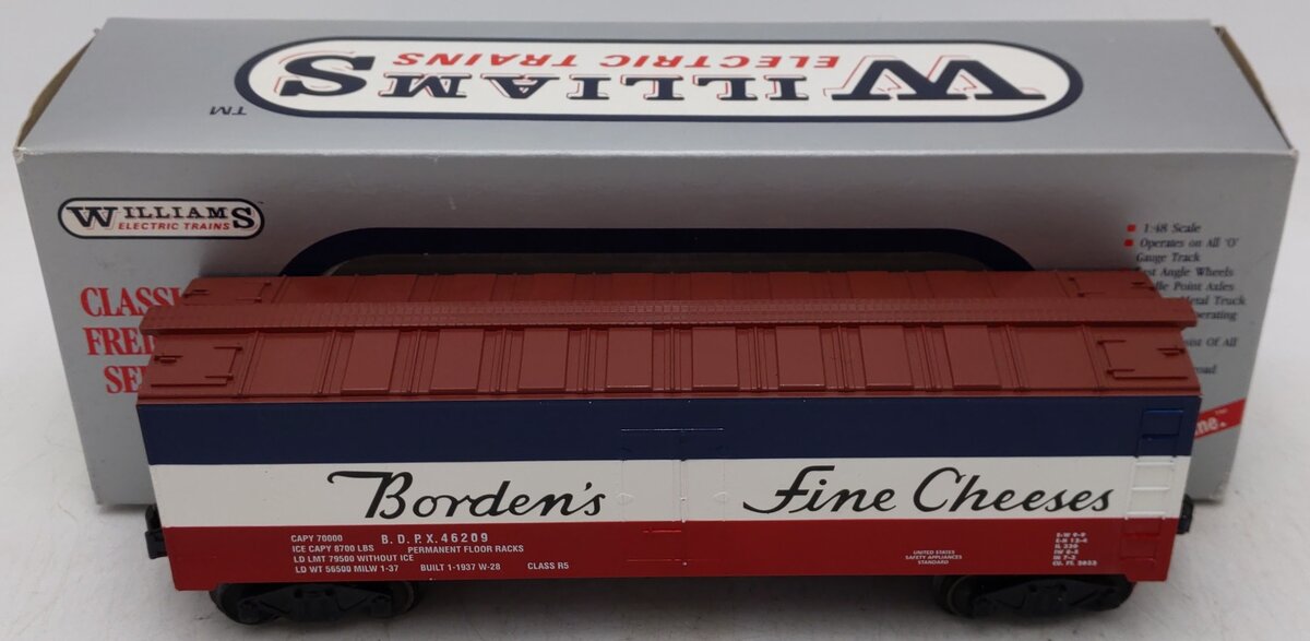 Williams 3273 O Gauge Bordens' Cheeses Refrigerator Car #73 EX/Box