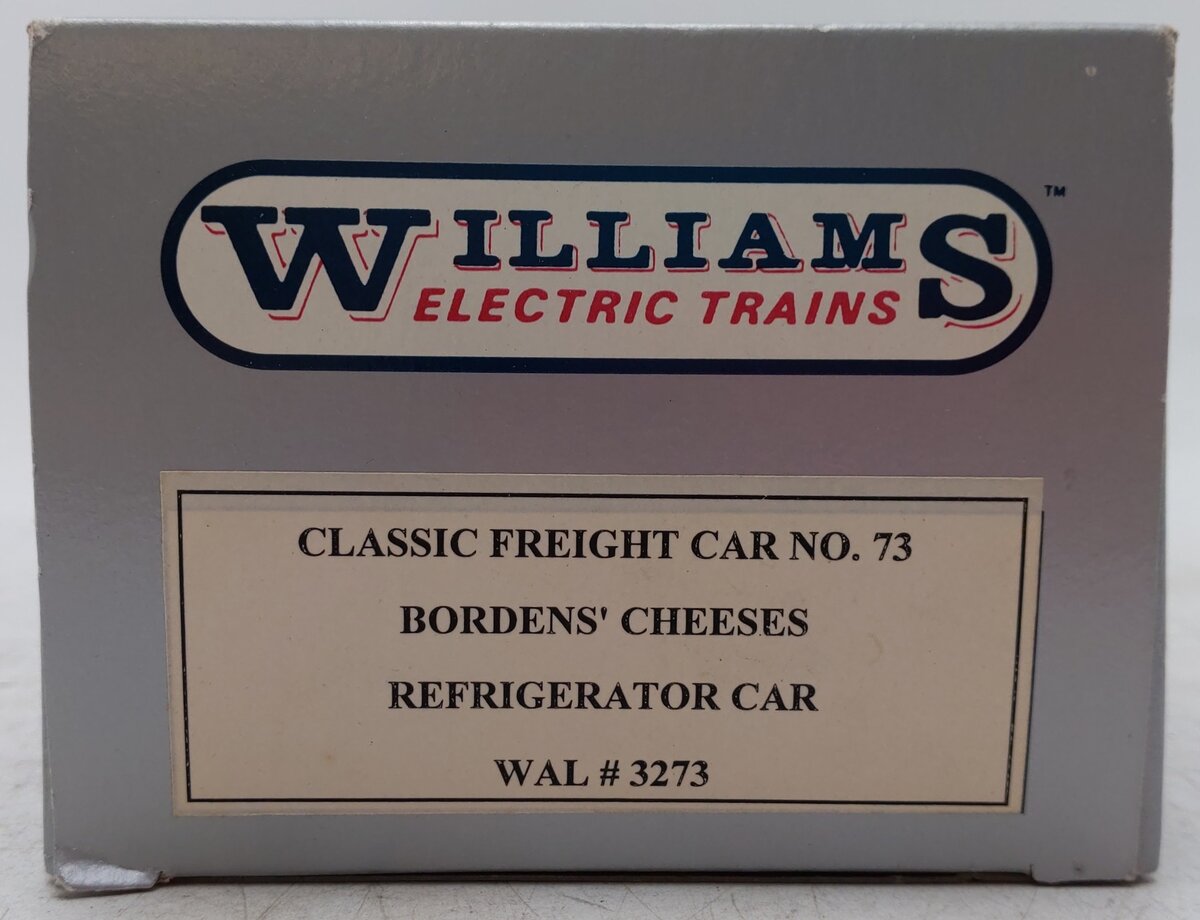 Williams 3273 O Gauge Bordens' Cheeses Refrigerator Car #73 EX/Box