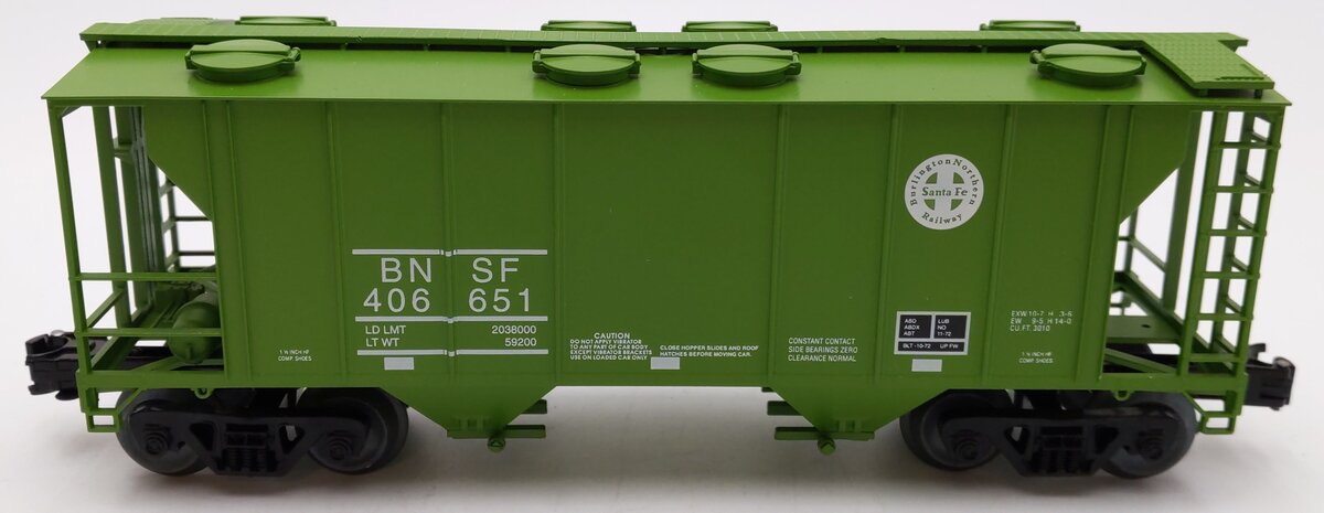 Weaver 406651 O Gauge BNSF PS-2 Covered Hopper #406651 - 3-Rail EX/Box