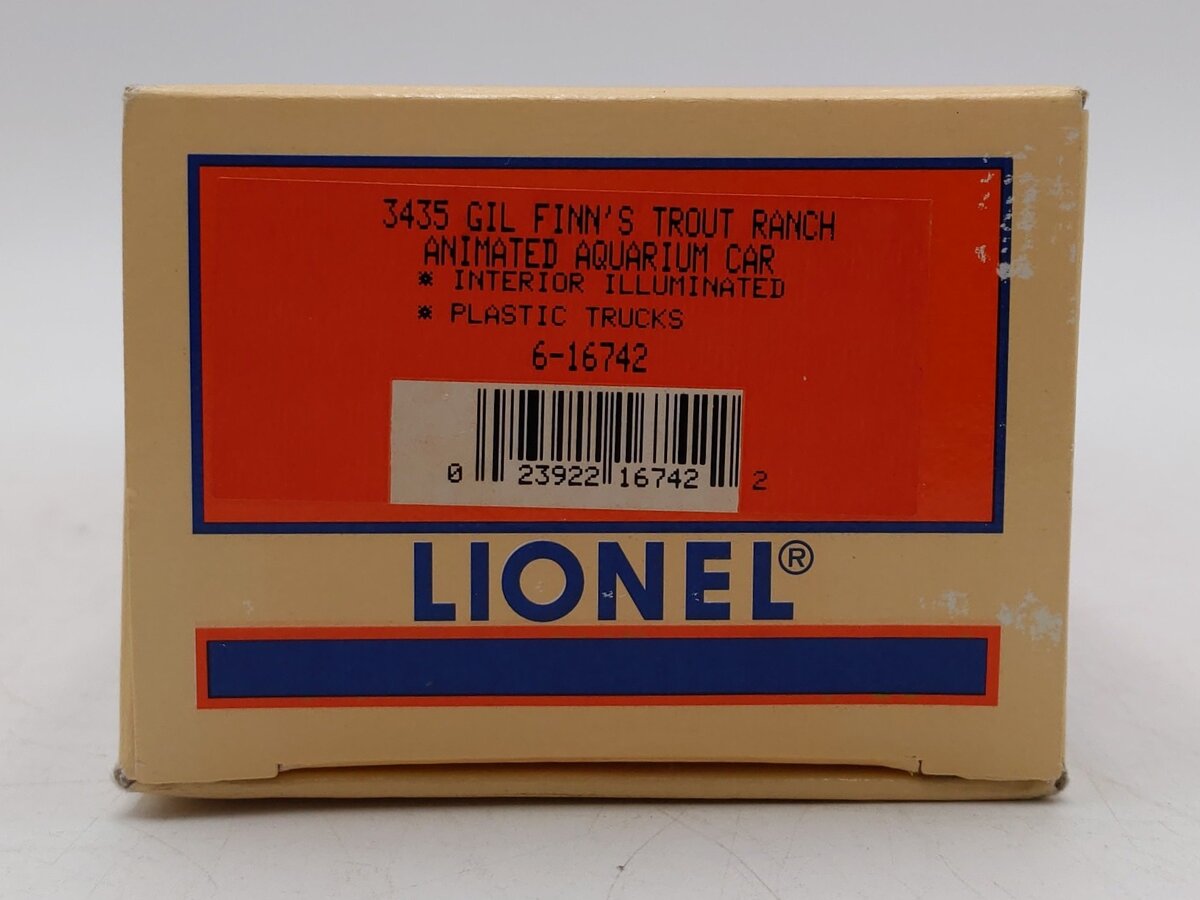 Lionel 6-16742 O Gauge Gil Finn's Trout Ranch Animated Aquarium Car #3435 EX/Box