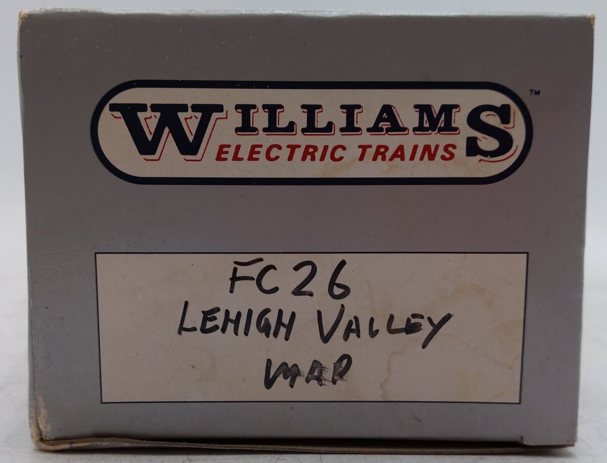 Williams 47018 O Lehigh Valley 40' Steel 3-Rail Boxcar (Main Line Map) EX/Box
