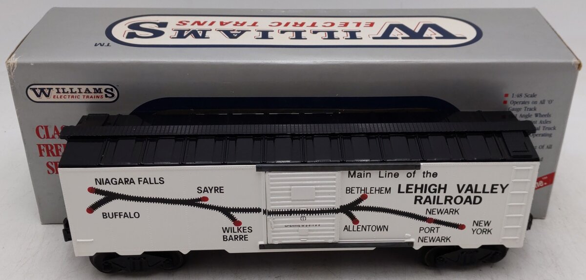 Williams 47018 O Lehigh Valley 40' Steel 3-Rail Boxcar (Main Line Map) EX/Box