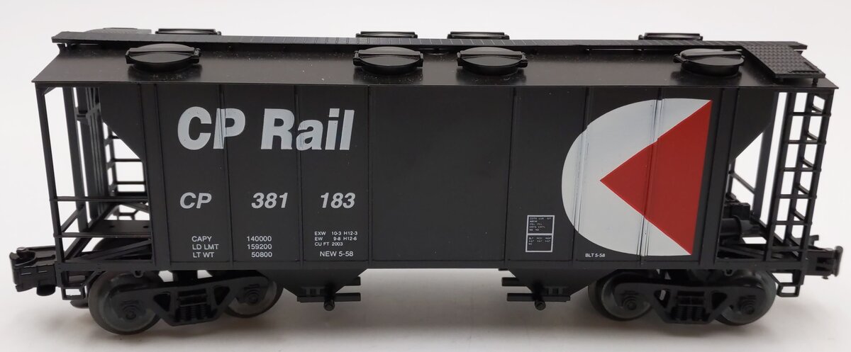 Weaver U1909 O Gauge CP Rail PS-2 Covered Hopper #381183 (3-Rail) EX/Box