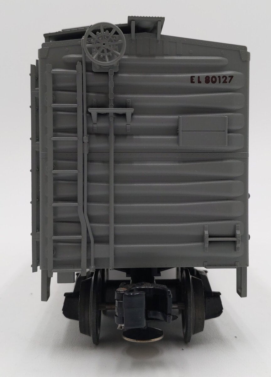 Weaver 2062 O Gauge Erie Lackawanna Hi-Rail Boxcar #80127 (Gray & Maroon) EX/Box