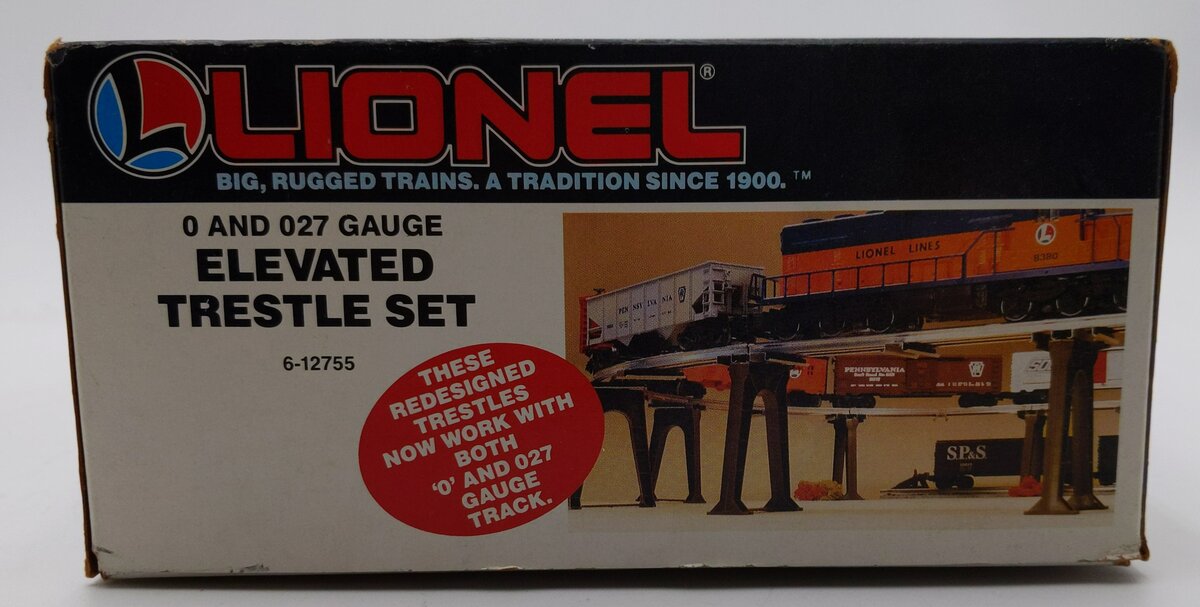 Lionel 6-12755 O Gauge Elevated Trestle Set (Set of 10) VG/Box