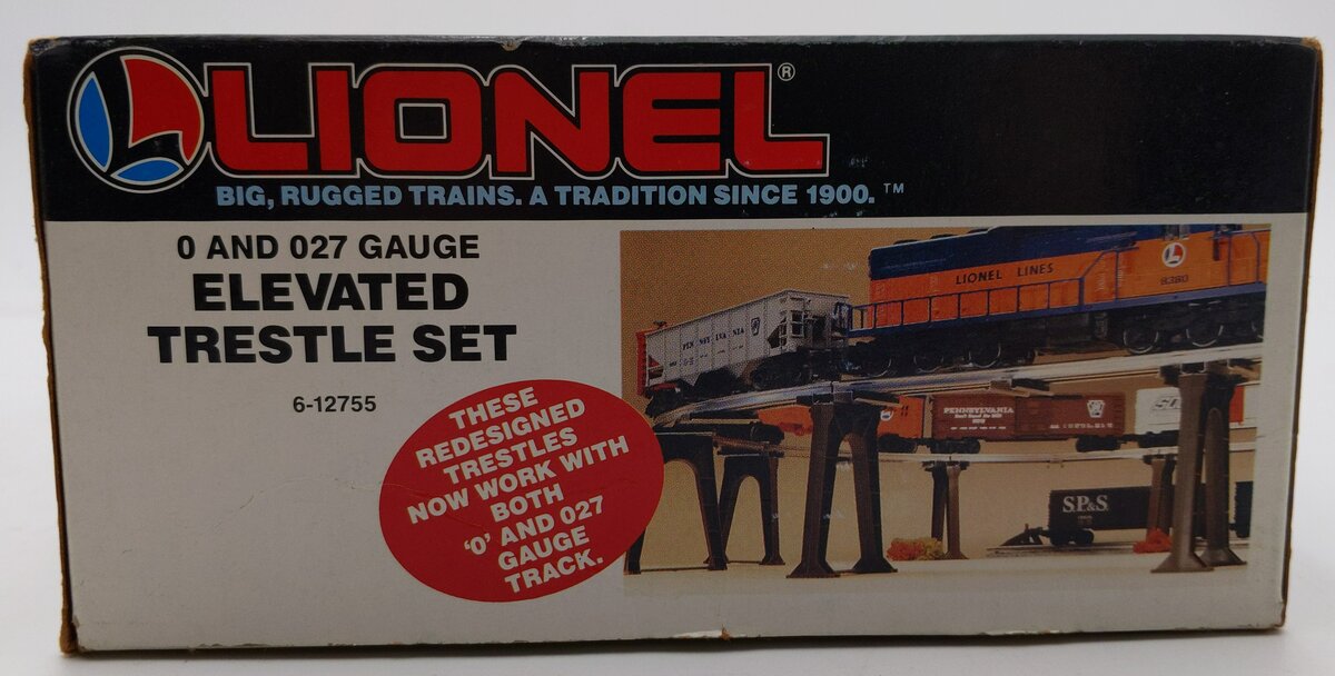 Lionel 6-12755 O Gauge Elevated Trestle Set (Set of 10) VG/Box