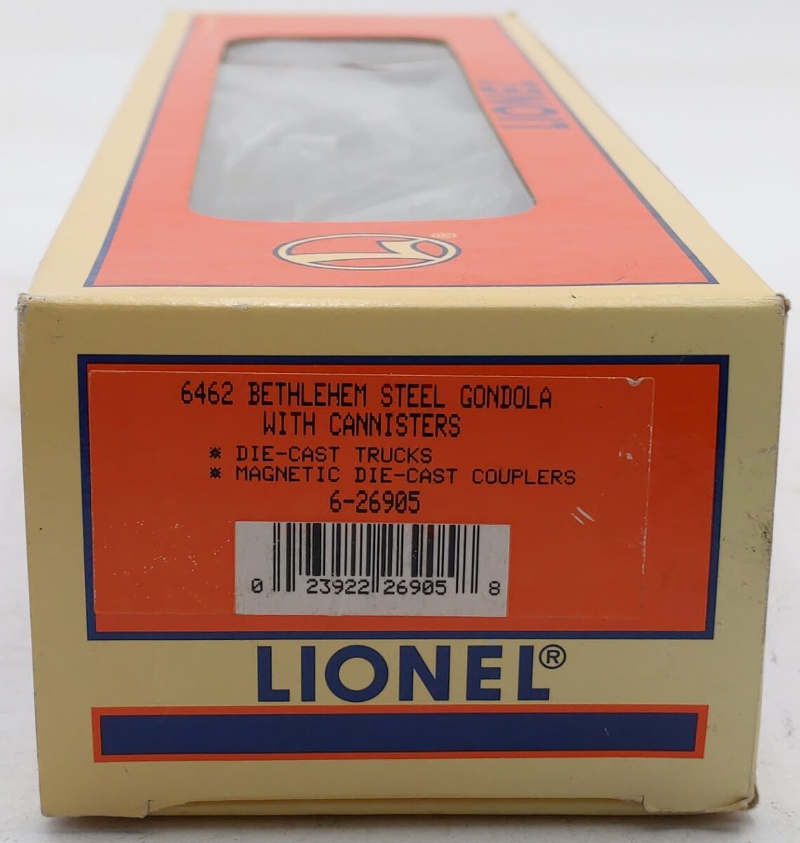 Lionel 6-26905 O Gauge Bethlehem Steel Gondola Car with Canisters #6462 EX/Box