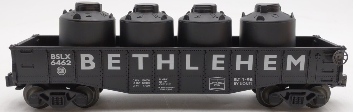 Lionel 6-26905 O Gauge Bethlehem Steel Gondola Car with Canisters #6462 EX/Box