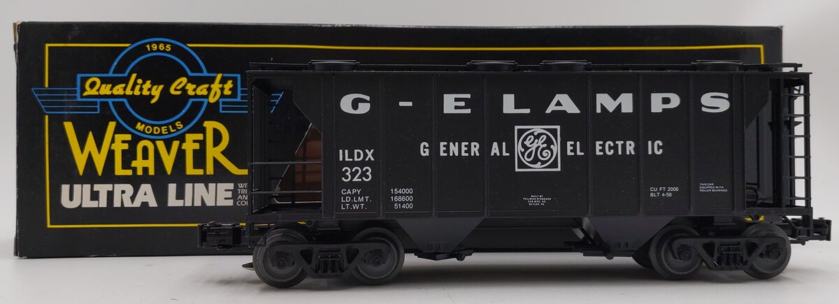 Weaver 323 O Gauge General Electric Covered Hopper Car (3-Rail) EX/Box