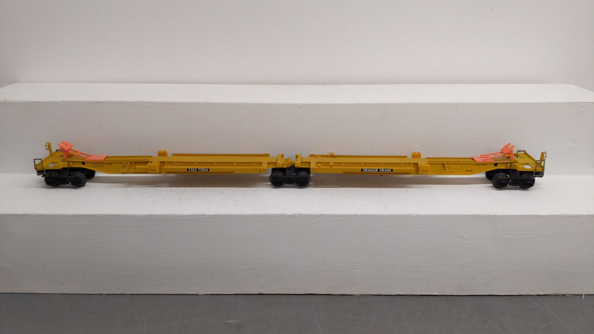 K-Line K-7702 O Gauge SP Golden Pig TTAX Articulated Flatcar Set EX