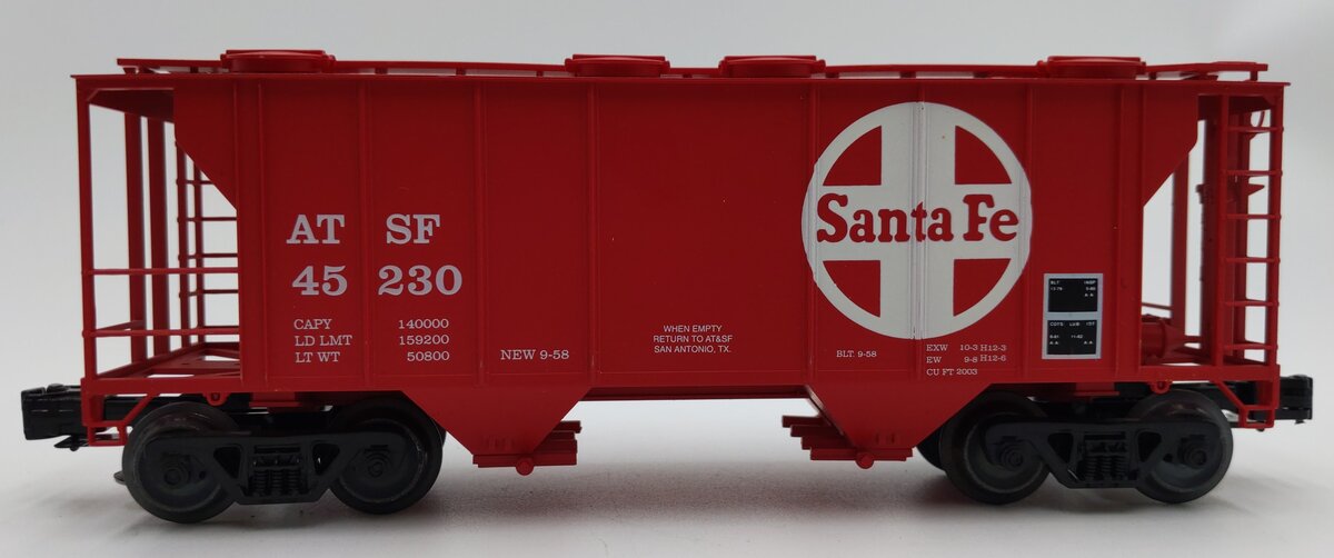 Weaver 45230 O Gauge Santa Fe Hopper (3-Rail) LN/Box
