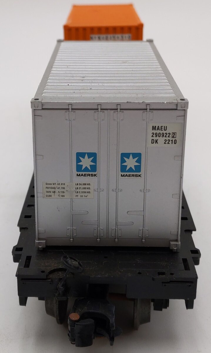 Weaver U4705 O Gauge Baltimore & Ohio 50' Flatcar w/Containers #8907 (3-Rail) VG/Box