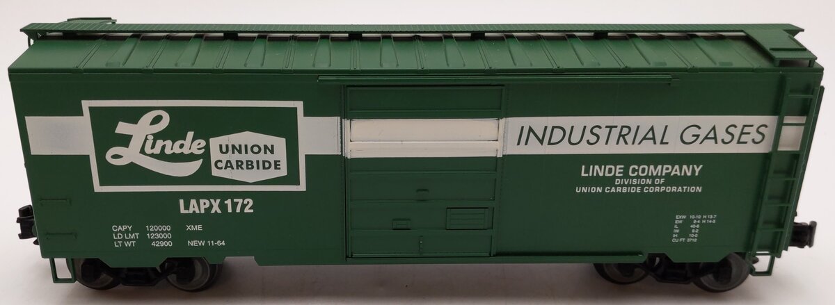 Weaver U2107 O Gauge Union Carbide Linde Boxcar #172 EX/Box