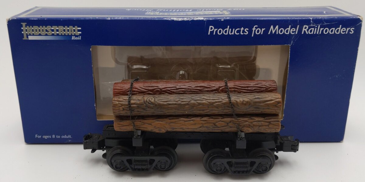 Industrial Rail IDM8002 O Gauge Skeleton Log Car with Logs EX/Box