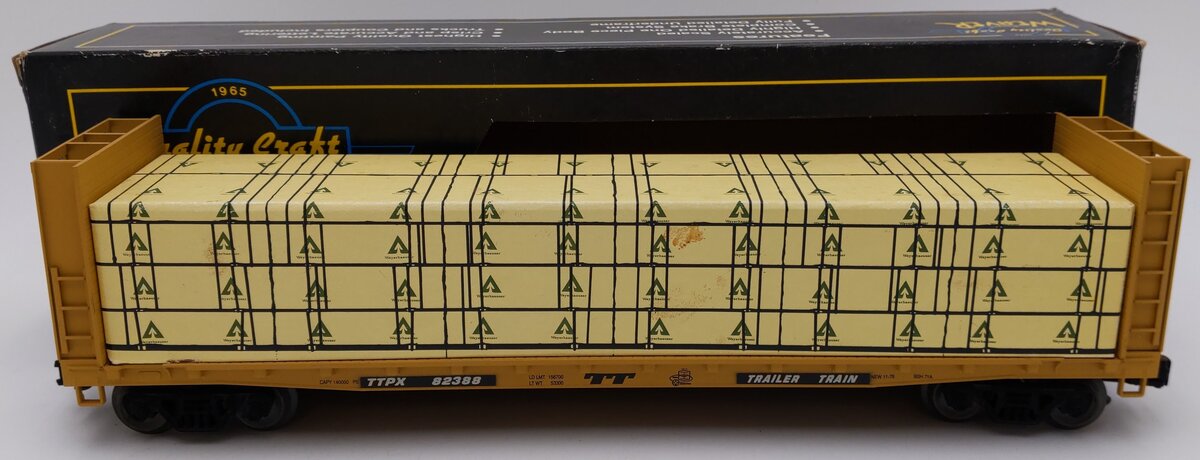 Weaver U2705 O Gauge Trailer Train Bulk Head Flatcar (3-Rail) #82388 EX/Box