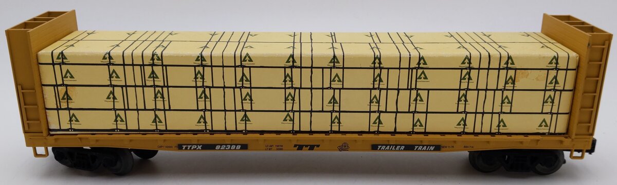 Weaver U2705 O Gauge Trailer Train Bulk Head Flatcar (3-Rail) #82388 EX/Box
