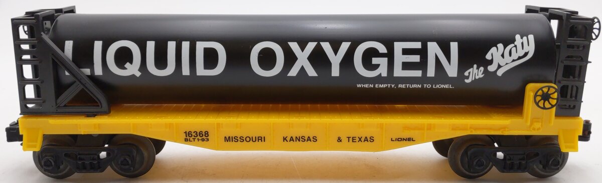 Lionel 6-16368 O Gauge Katy Liquefied Oxygen Flatcar #16368 EX/Box