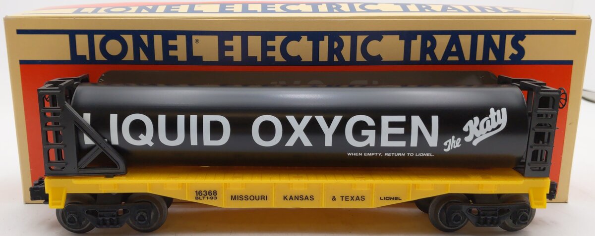Lionel 6-16368 O Gauge Katy Liquefied Oxygen Flatcar #16368 EX/Box
