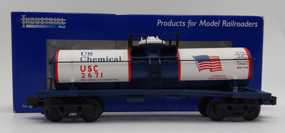 Industrial Rail IDM6006 O Gauge US Chemical Single Dome Tank Car #2671 LN/Box