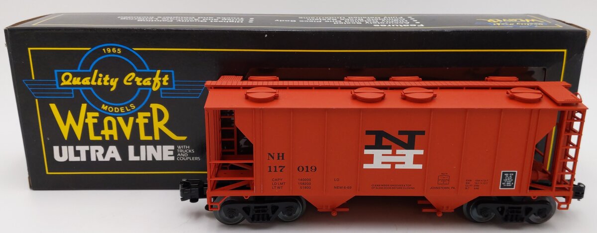 Weaver 117019 O Gauge New Haven PS-2 Covered Hopper (3-Rail) EX/Box
