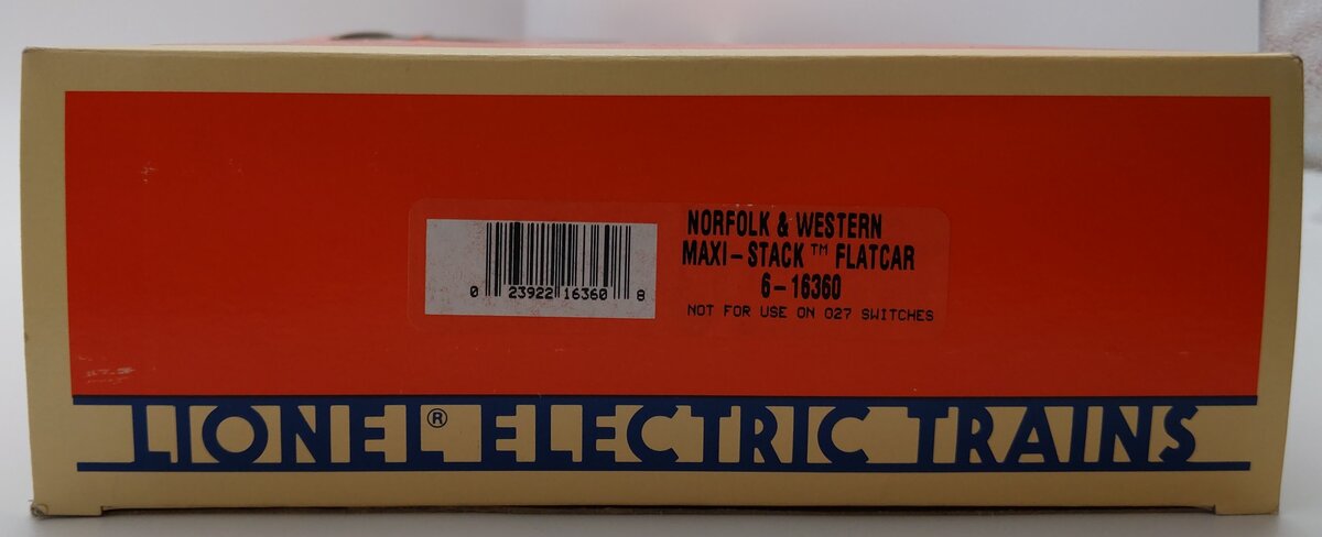 Lionel 6-16360 Norfolk & Western Maxistack 2-Car Intermodal Set VG/Box