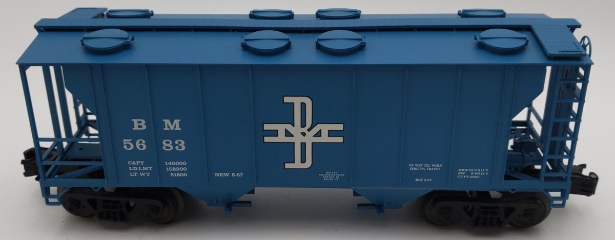 Weaver O Gauge 2119 Boston & Maine Covered Hopper Car #5683 EX/Box