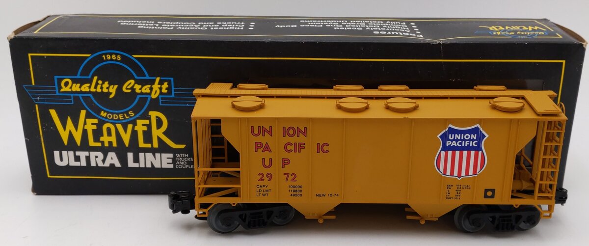 Weaver 2972 O Gauge Union Pacific Hopper Car EX/Box