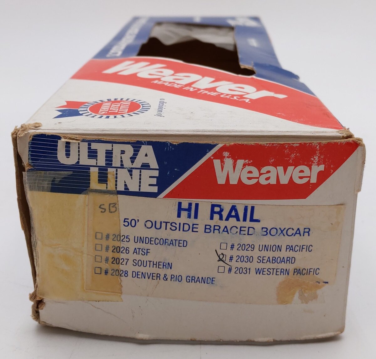 Weaver 2030 Seaboard Hi Rail 50' Outside Braced Boxcar #22476 (3 Rail) EX/Box