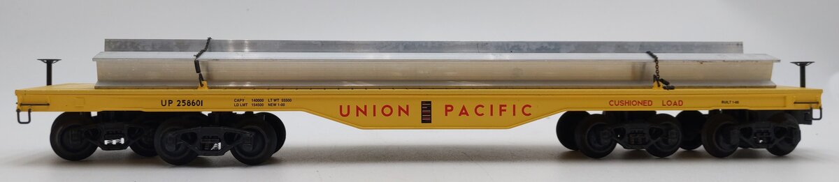 K-Line K693-2111 O Gauge Union Pacific Diecast Flatcar w/ I-Beams #258601 EX/Box