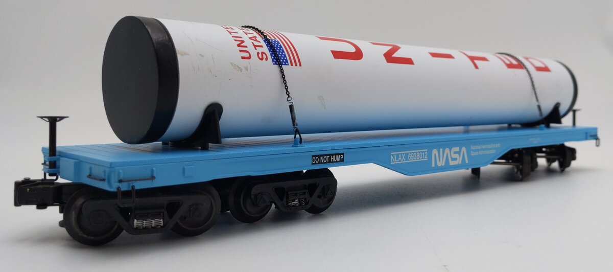 K-Line K693-8012 O Gauge NASA Flatcar with Rocket Load #6938012 EX/Box