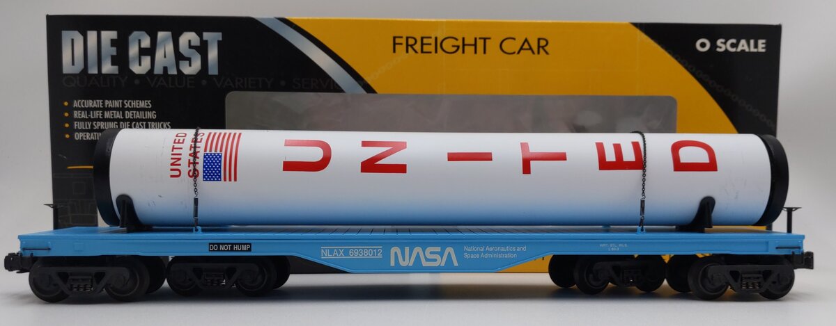 K-Line K693-8012 O Gauge NASA Flatcar with Rocket Load #6938012 EX/Box