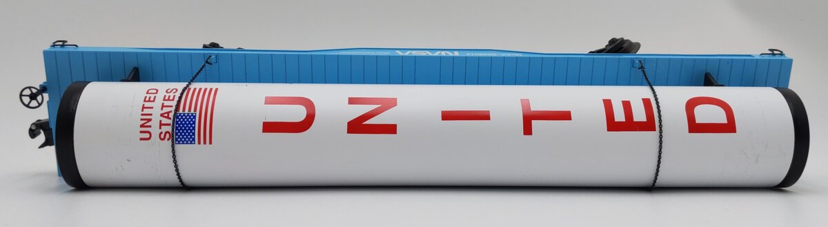 K-Line K693-8012 O Gauge NASA Flatcar with Rocket Load #6938012 EX/Box