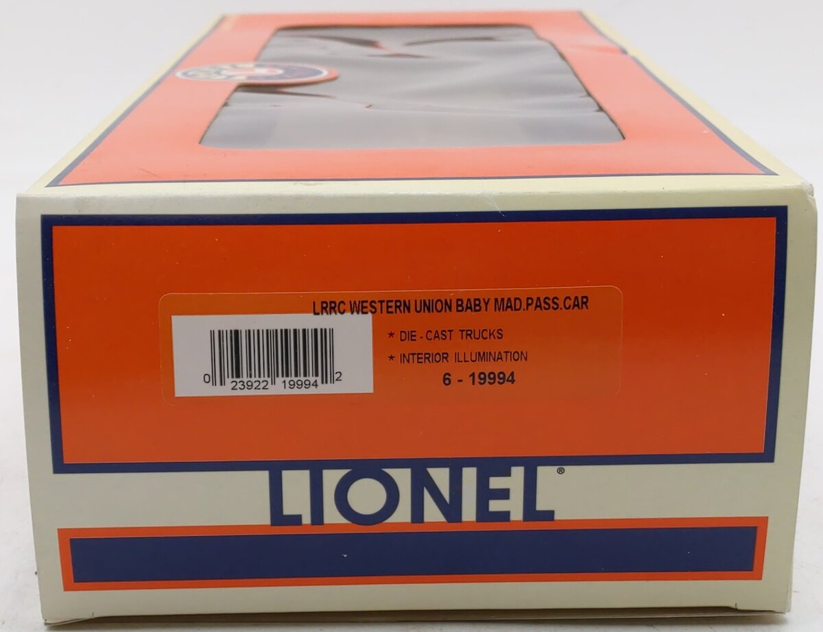 Lionel 6-19994 O LRRC Western Union Telegraph Baby Madison Passenger Car #1307 EX/Box