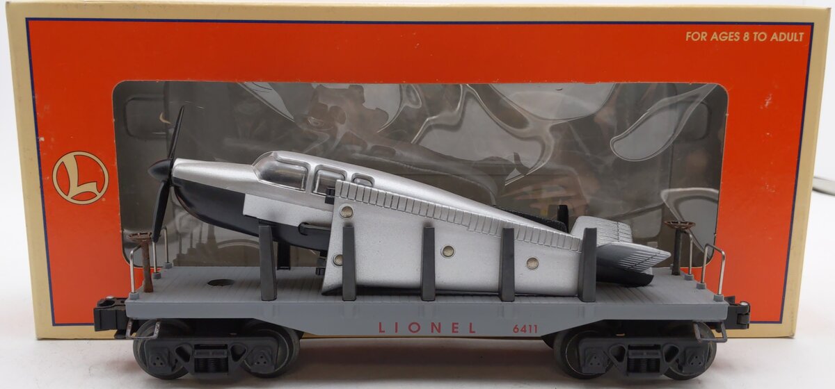Lionel 6-16969 O Gauge Lionel Flatcar w/Beechcraft Bonanza Airplane #6411 VG/Box