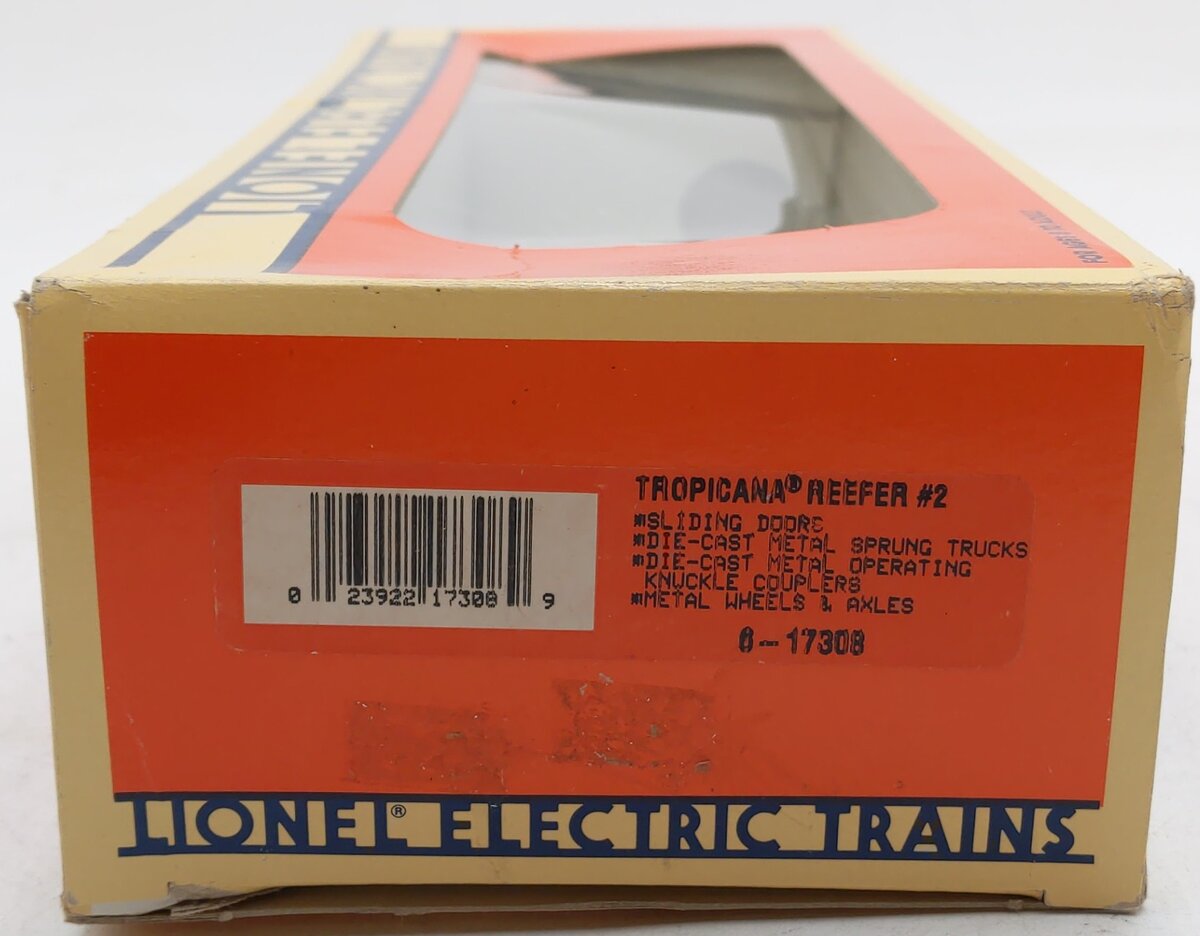 Lionel 6-17308 O Gauge Tropicana Standard Refrigerator Car #301 EX/Box