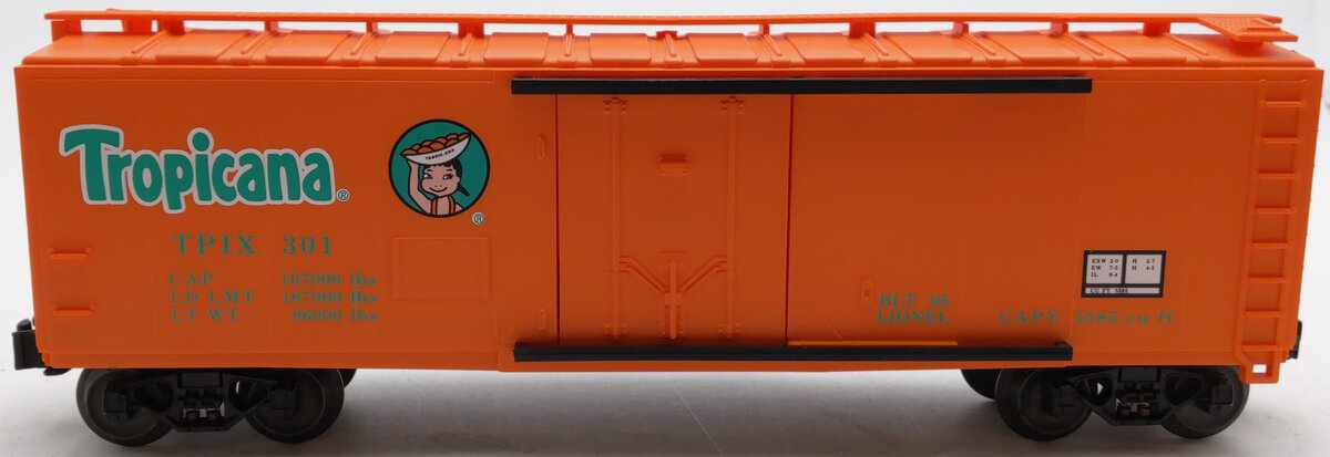 Lionel 6-17308 O Gauge Tropicana Standard Refrigerator Car #301 EX/Box