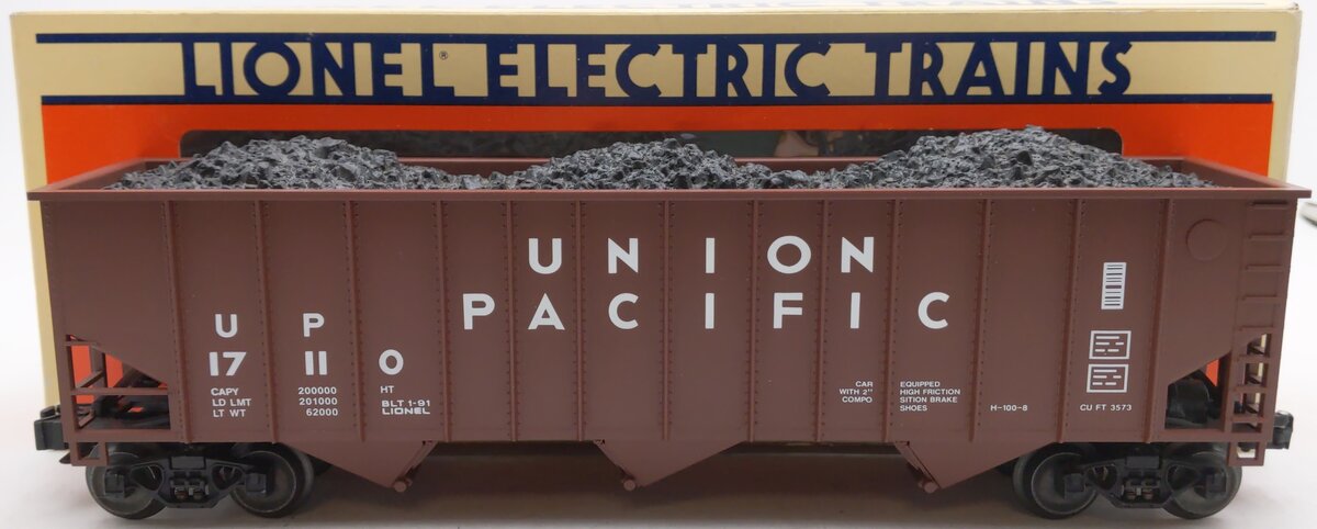 Lionel 6-17110 O Gauge Union Pacific 3-Bay Hopper #17110 with Coal Load EX/Box