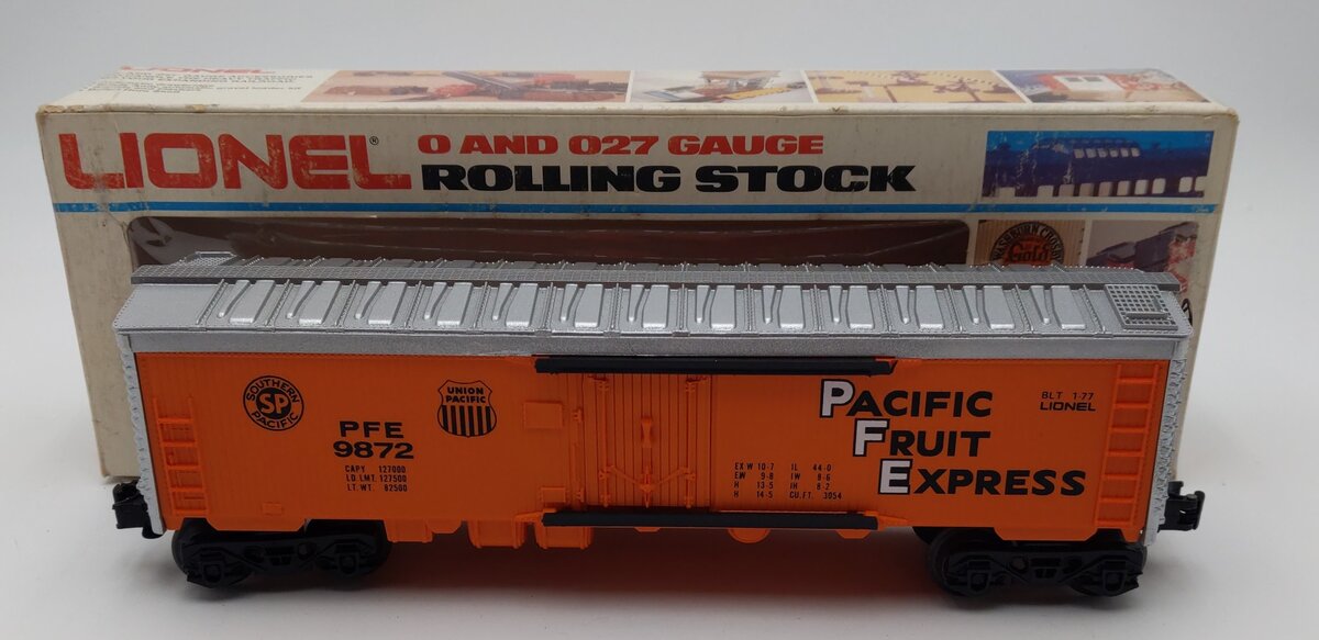 Lionel 6-9872 O Gauge Pacific Fruit Express Billboard Reefer Car #9872 EX/Box