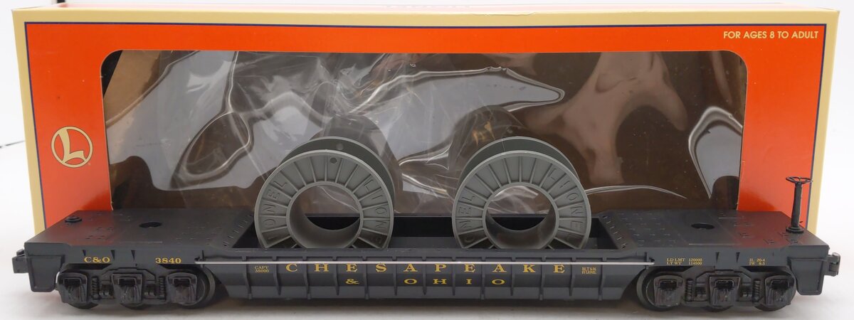 Lionel 6-16946 O Gauge Chesapeake & Ohio F9 Well Car #3840 EX/Box